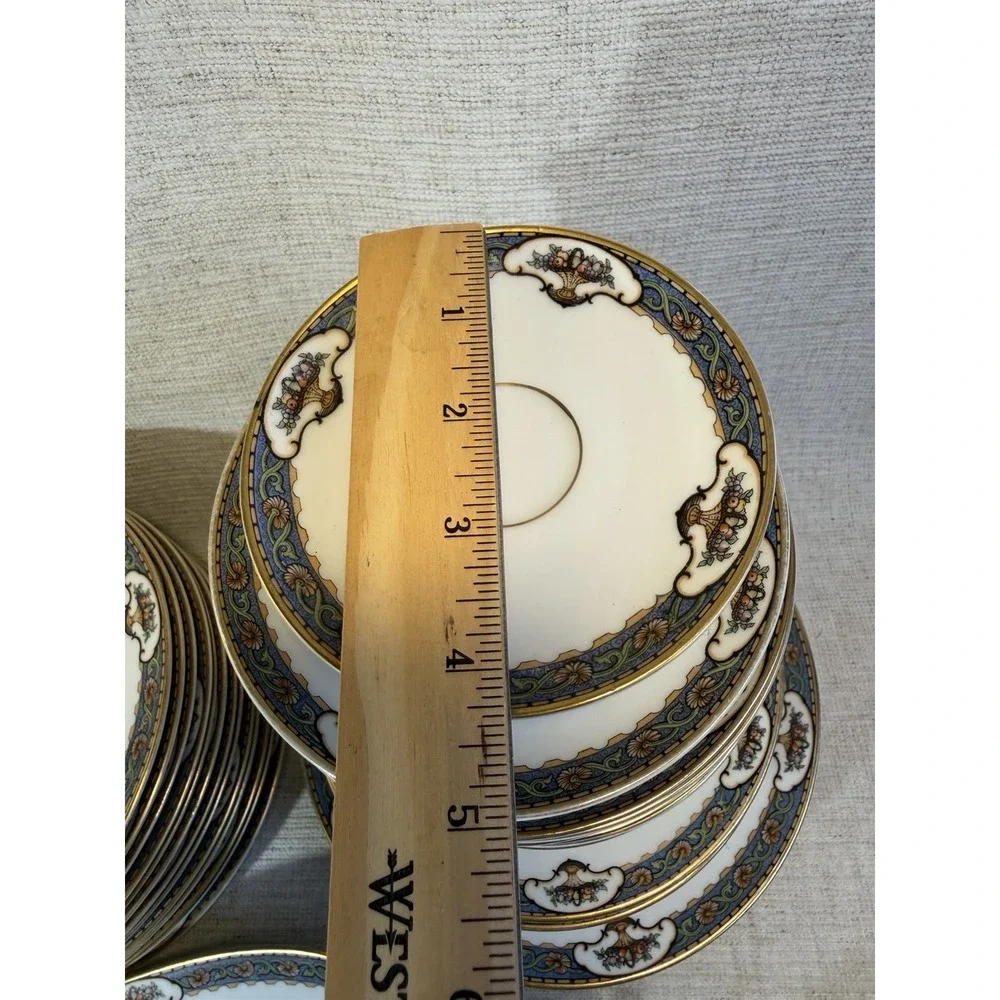 Vintage GB Bavaria Gimbel Brothers China Set Gold Trim‎ Plates Cups 56 Pc